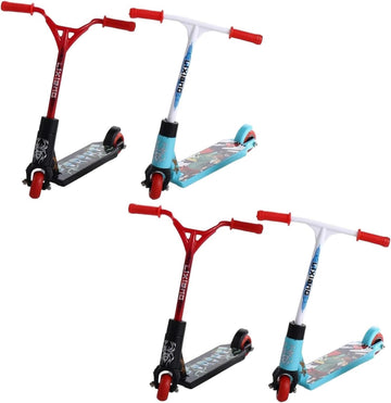 NexusPulse 4Pcs Finger Scooter Mini Two Wheel,Mini Scooters Finger Board Accessories,Tiny Trick Scooter for Party Favors,Finger Training,Juggling