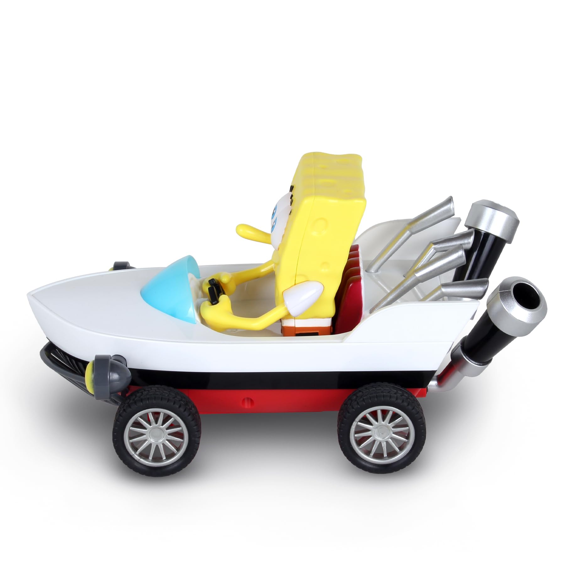 Nick Kart Racers - Pull Back Spongebob Boatmobile; Straight from The Game “Nickelodeon Kart Racers 3: Slime Speedway”; No Batteries Required; Grippy