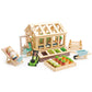 Tender Leaf Toys - Greenhouse Garden Set - 28 Pcs Natural Gardening Miniature Pretend Play Set, Wooden Harvest Farm Toys - Inspires Endless