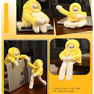 OUKEYI 16Inch Banana Doll, Plush Banana Toy Man with Magnet Funny Changeable Plush Pillow, Funny Man Doll Decompression Toy Birthday Gift