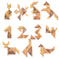 Premium Tangram Board Set - 7-Piece Adult Geometry Puzzle, Executive Desk Brain Teaser, Minimalist Display Tray, Luxury Gift for Men & Women