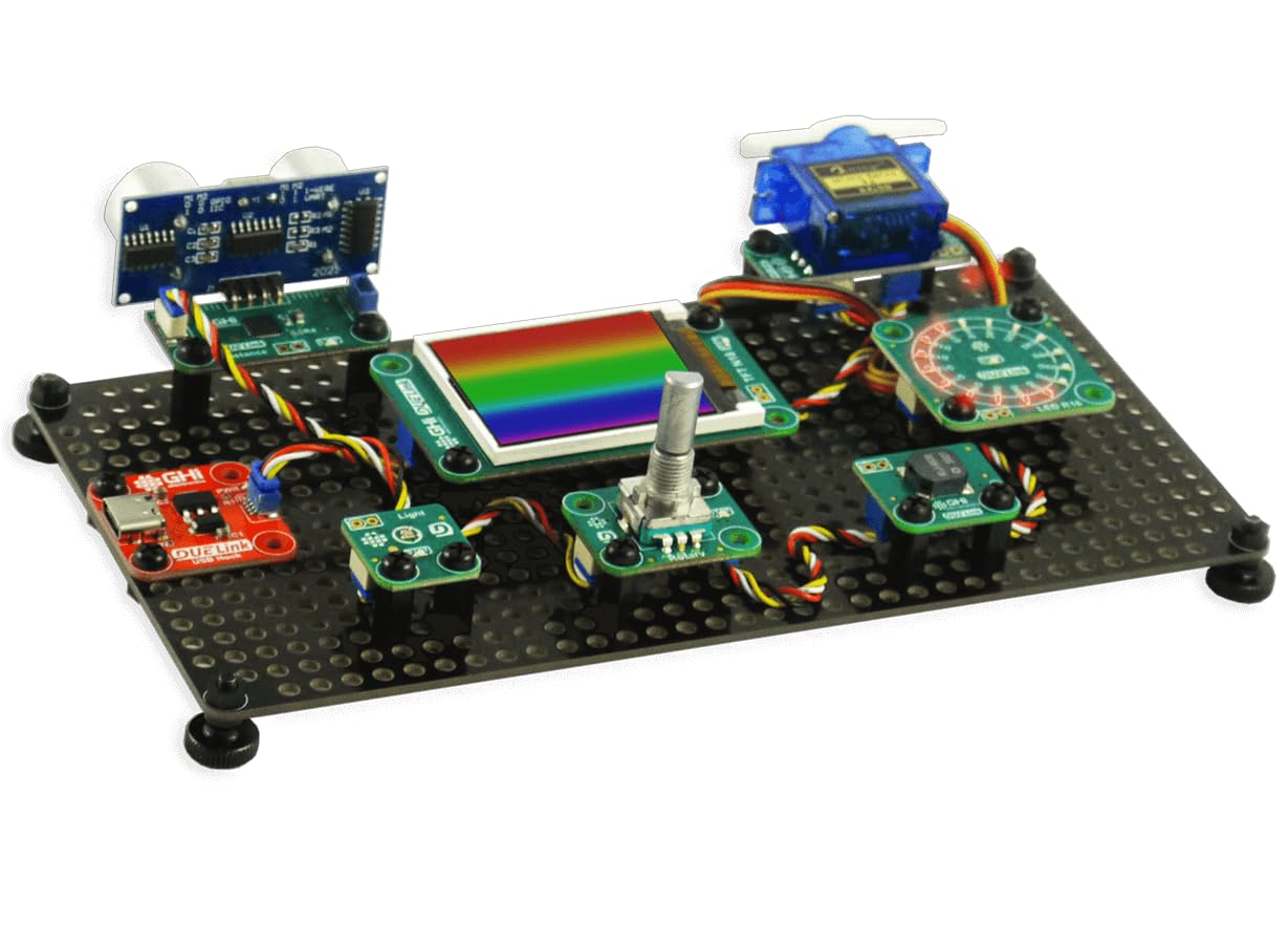 DUELink Smart Electronic Building Blocks Kit: Use with Python, Javascript, Arduino, RPI, MakeCode, or MicroBlocks.