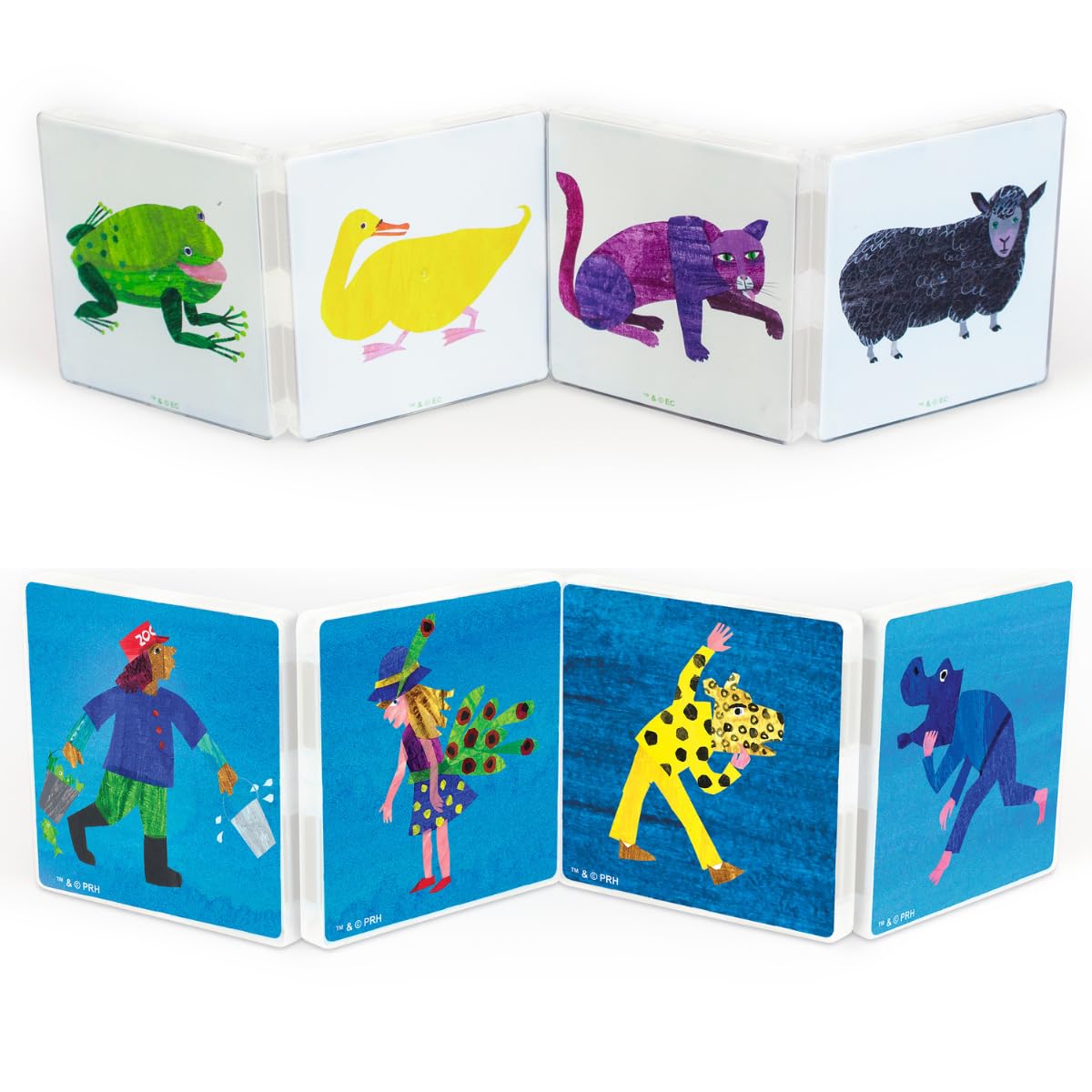 CreateOn Eric Carle Brown Bear with Polar Bear Bonus Set Magnetic Tiles, Building Set for Kids, Magnetic Building Toys for Kids, STEM Toys for Boys
