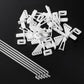 WMYCONGCONG 10 PCS 1.2x210mm Steel Pushrods Parts + 10 PCS Nylon Micro Control Horns 21x11mm 4 Holes for RC Airplane Plane DIY Parts