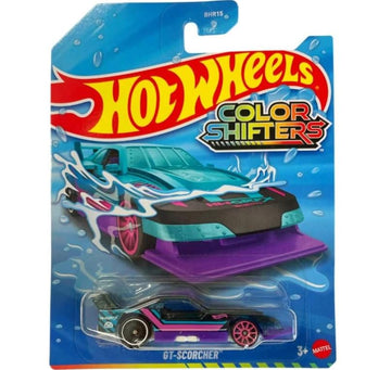 Hot Wheels Color Shifters GT-Scorcher - Changes Color When Exposed to Warm or Cold Water! 1:64 Scale Diecast Toy Vehicle