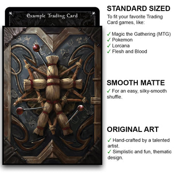 Fantasy North - Book of Curses - Spell Book Series I - 100 Textured Matte TCG Card Sleeves - Fits Magic MTG Commander Pokemon and Other Card Games