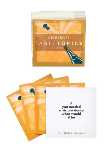 TableTopics Celebrate to Go Conversation Cards Game for Parties, Special Occasions, & Holidays with 40 Questions to Take Anywhere, Great Gift