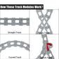 Koowants 47-Piece Train Track Set,Classic Railway Track with 30 Curved Tracks,14 Straight Tracks,2 Switch and 1 crossoverTracks-Compatible with All