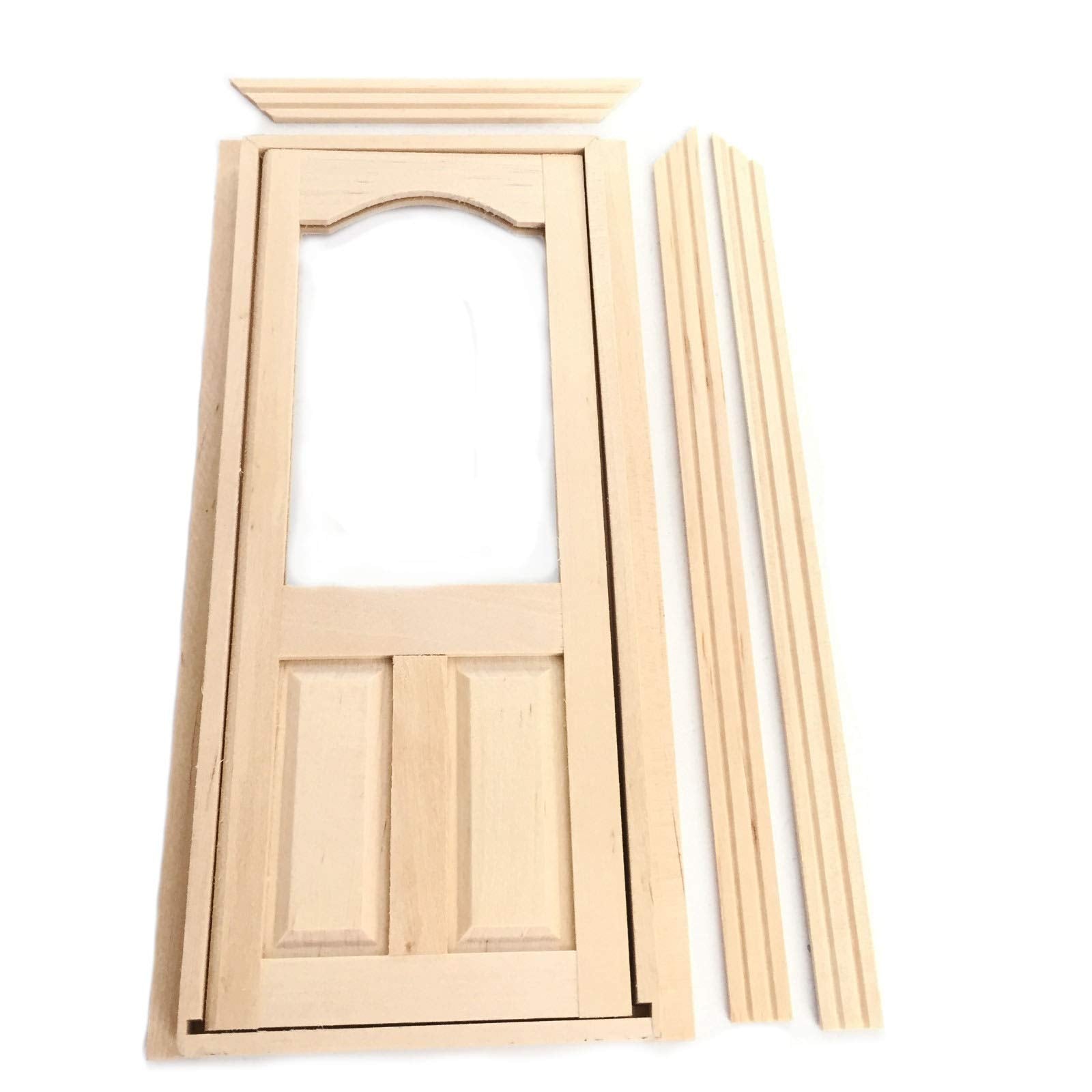 Dollhouse Furniture Wooden Panel Interior Door 1:12 Miniature DIY Accessories