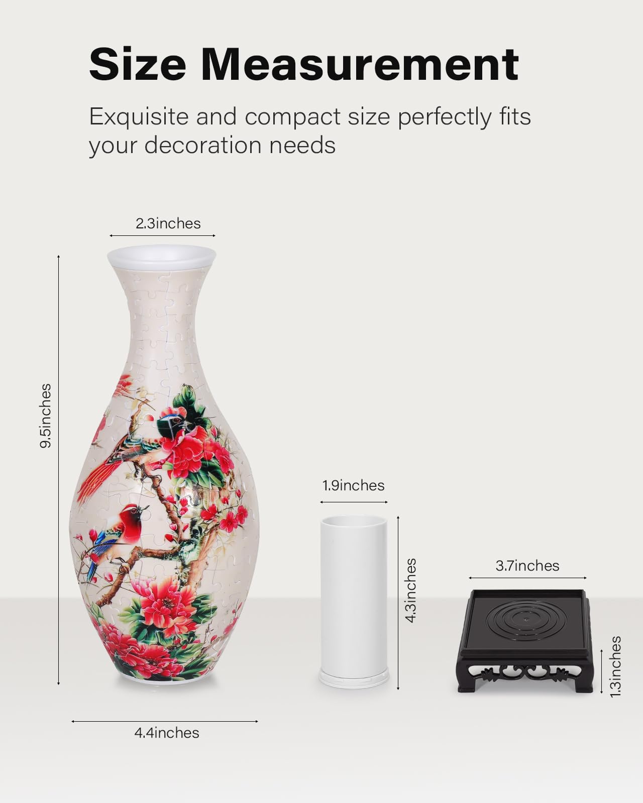 3D Puzzle Vase, 160 Pieces No Glue Required UV Printing Puzzle Vase