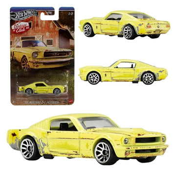 Hot Wheels Silver Series Vintage Club - '65 Mustang 2+2 Fastback [Yellow] 1/5-1:64 Scale Diecast Toy Vehicle