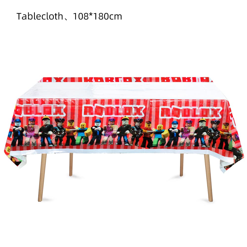 Ananju 2pcs Kids Cartoon Birthday Party Tablecloth Table Cover,Kids Cartoon Birthday Supplies Decorations (70'' x 42'') (2pcs)
