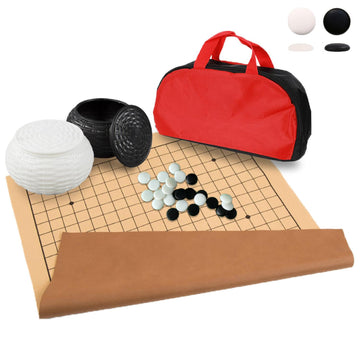 Luoyer Go Game Set with Carrying Bag Go Pieces Stones with Bowls Portable Weiqi for Beginner Club Bar Home Chinese Strategy Board Game for 2 Players