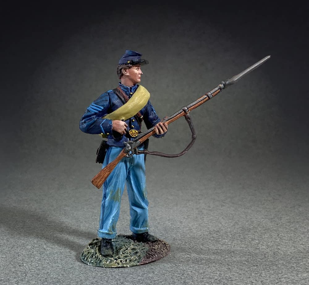 W. Britain American Civil War 31410 Union Infanty Sergeant Standing Loading Rifle 1:30 Scale Metal