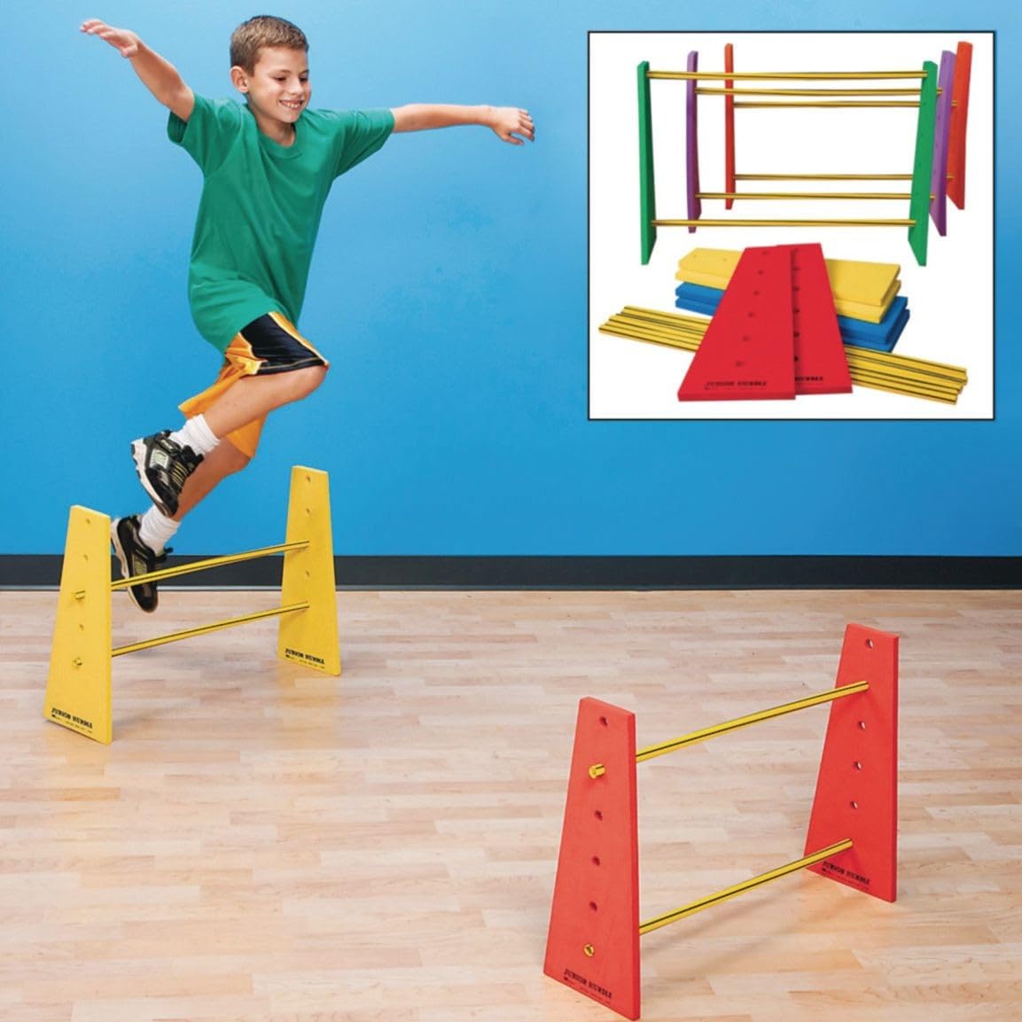 S&S Worldwide Adjustable Height Hurdles (Set of 6), Rainbow