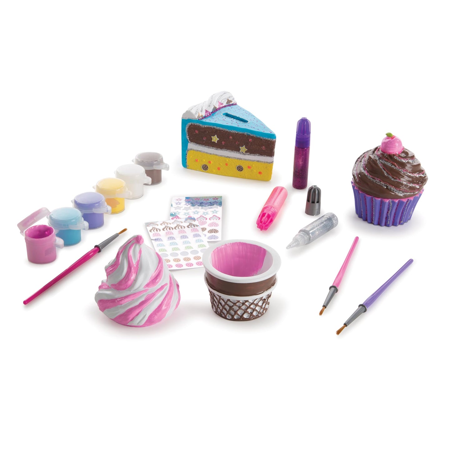 Melissa & Doug Sweet Keepsakes Craft Kit: 2 Decorate-Your-Own Treasure Boxes and a Cake Bank
