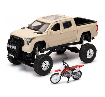 NewRay 1:32 Scale Toyota Tundra Off Road Pick Up W/Honda Dirt Bike Diecast Model Car SS-54456
