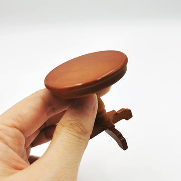 SXFSE Dollhouse Decoration Accessories, 1:12 Dollhouse Furniture Miniature Wooden Round Side Table