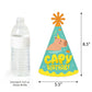 Big Dot of Happiness Capy Birthday - Cone Happy Birthday Party Hats for Kids and Adults - Set of 8 (Standard Size)