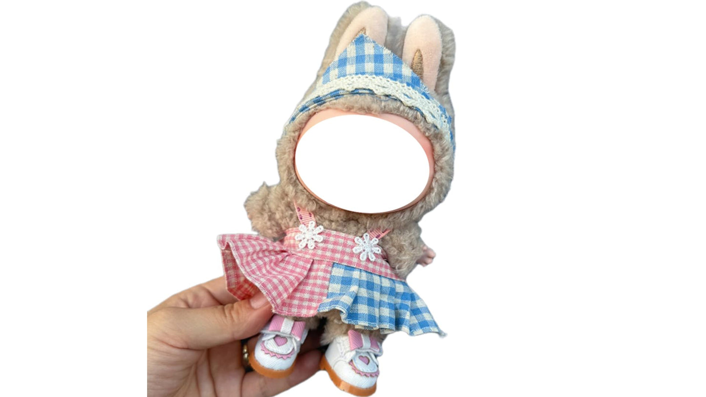 Cute Clothing Set, Suitable for 17cm Cute Clothing Set, Including high-end Fashionable Dresses and Headscarf Accessories, Headscarf+Clothing