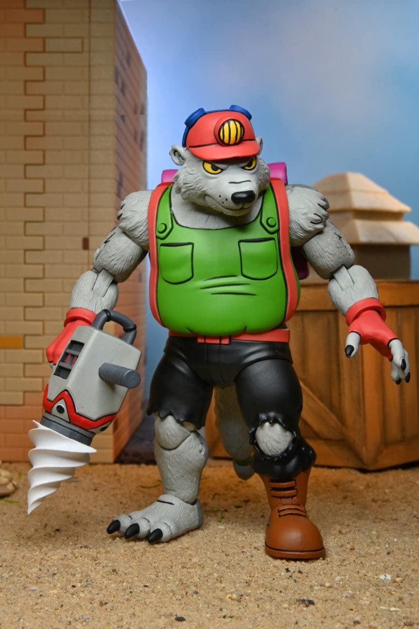 NECA 81893 TMNT Cartoon Dirtbag/GROUNDCHUCK 2-Pack Ninja Statues, Multicoloured
