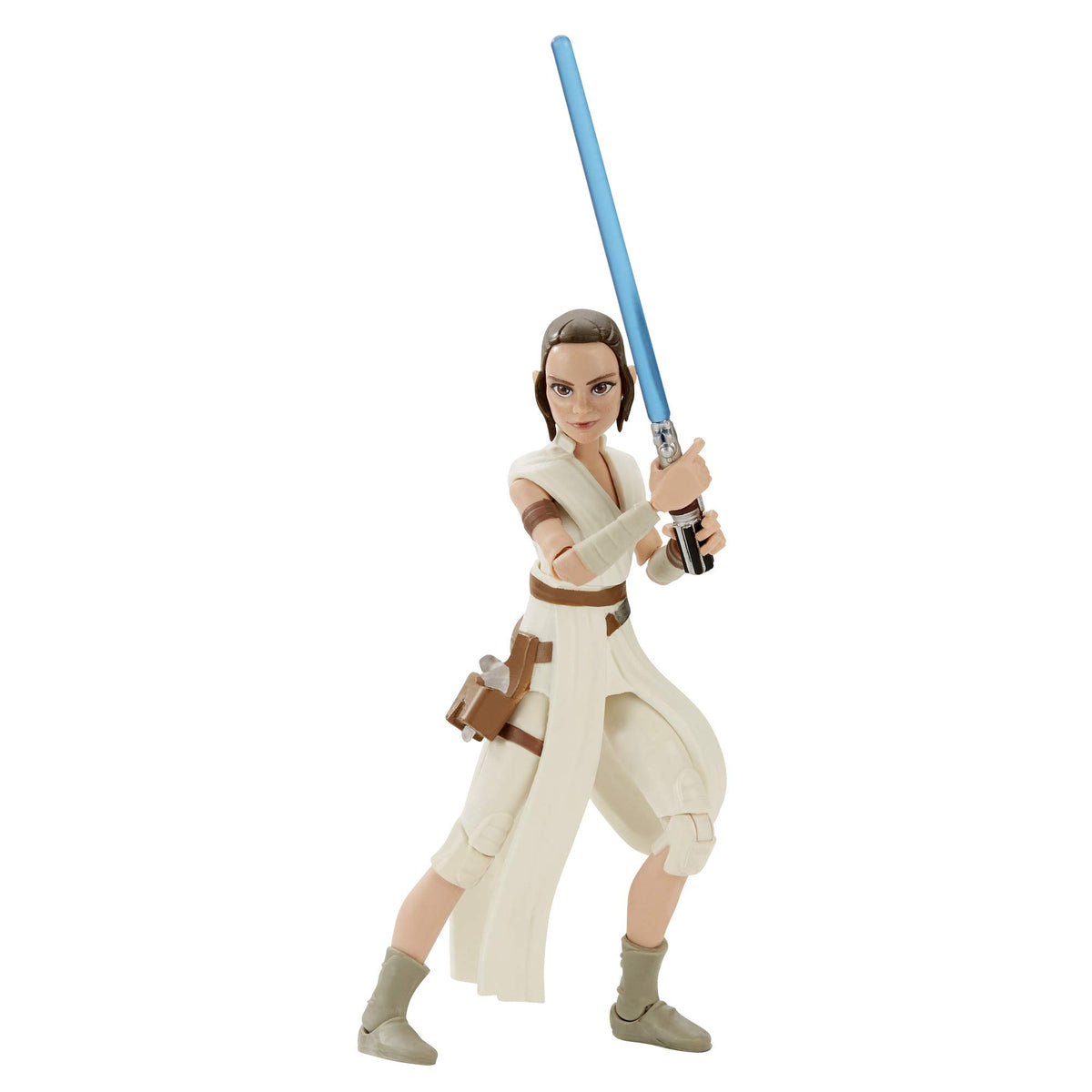 STAR WARS Galaxy of Adventures The Rise of Skywalker Rey 5'-Scale Action Figure Toy with Fun Lightsaber Action Move