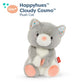 B. toys Cloudy Cosmo Stuffed Animal, Gray & White Washable Cat, Grey Cat