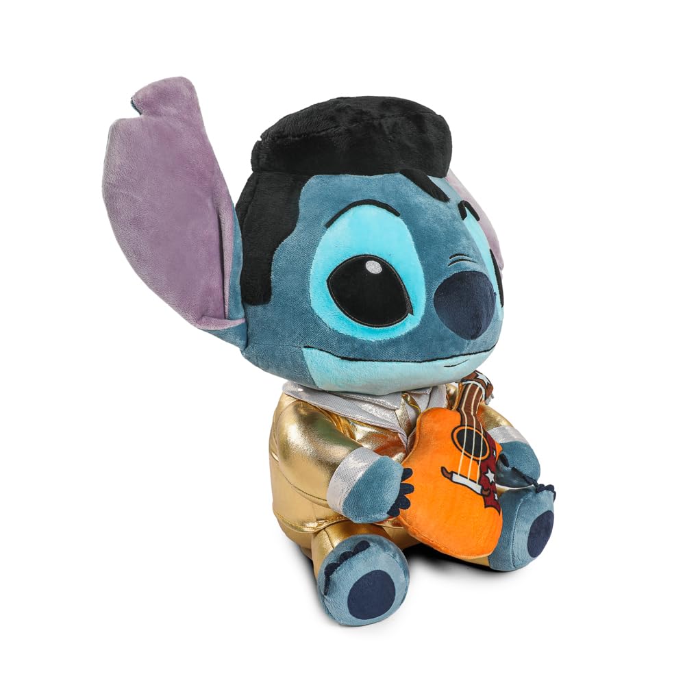 Collectible Disney: Lilo and Stitch Gold Suit Elvis Stitch HugMe Vibrating Plush Figure