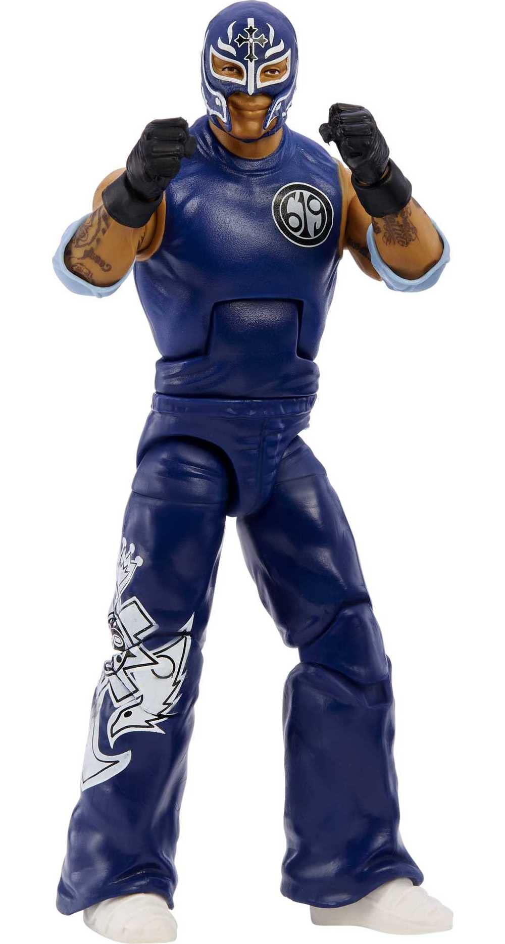 Mattel WWE Rey Mysterio SummerSlam Elite Collection Action Figure Dominik Mysterio Build-A-Figure Parts, Collectible Gift for Ages 8 Years Old & Up