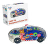 Transparent Light Up Police Car with Flashing LED Lights, Siren Sounds, Moving Gears & Bump-and-Go Action - Fun Sensory Vehicle & Perfect Christmas