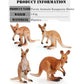 4PCS Safari Animal Figurines, Cake Topper, Toy Animals for Kids with Kangaroos