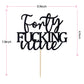 Unoggsor Forty Fucking Nine Cake Topper - Happy 49th Birthday Cake Decor - Cheers to 49 Years Birthday Party Decorations Supplies, Black Glitter