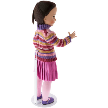Plymor DSP-15W White Adjustable Doll Stand, fits 25, 26, 27, 28, 29, 30, 31, 32, 33, and 34 inch Dolls, Waist is 3.75" - 5" wide, 11" - 13" around