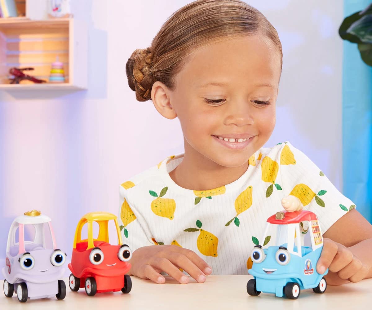 Little tikes Let's Go Cozy Coupe - Ice Cream Truck - Mini Push and Play Vehicle for Tabletop & Floor Push Play Car Fun - Suitable for Toddlers from 3