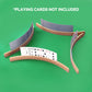 GSE Games & Sports Expert Set of 4 Playing Cards Holders, Wooden Playing Card Racks, Curved Playing Card Trays for Bridge, Hand & Foot, Rummy, UNO