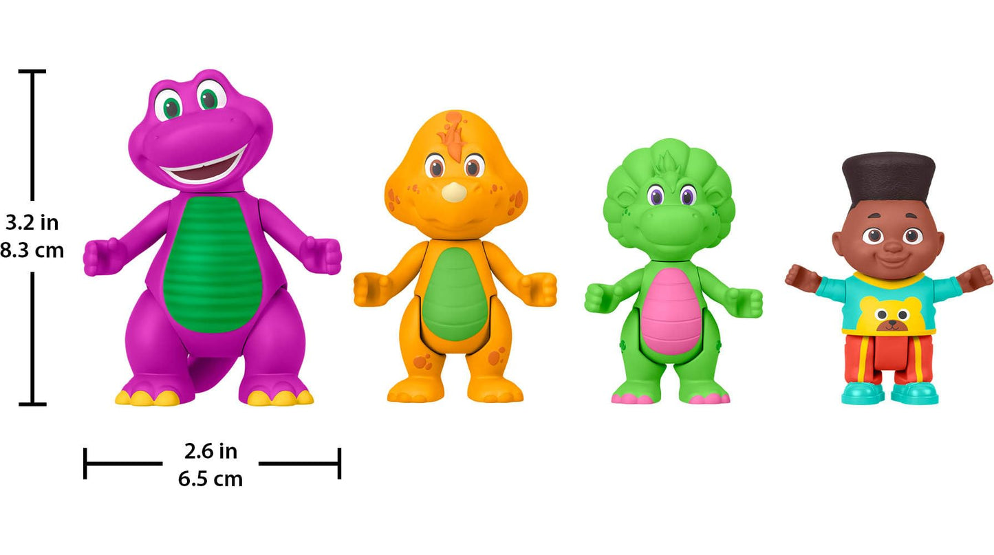 Barney’s World Toddler Toys by Fisher-Price, Hey Friends Pack with four figures to make up adventures, Kids Ages 2+ Years