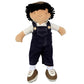 Tikiri Ethically Sri Lankan Tikiri Toys Joe Fabric Baby Doll, Boy Baby Doll in Dungaree and Cap, Ages 6 Months & Up