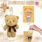 28PCS Valentine's Day Gift Cards Plush Bear Stuffed Keychain Toys, Mini Stuffed Animal Plush Toys Keychains for Kids School Classroom Rewards