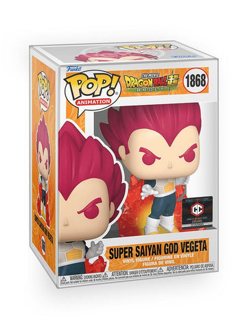 Epic Collectibles Pop Anime: Dragonball Broly - SSG Vegeta (Super Saiyan God) Vinyl Figure Bundled with Box Protector Compatible for Funko