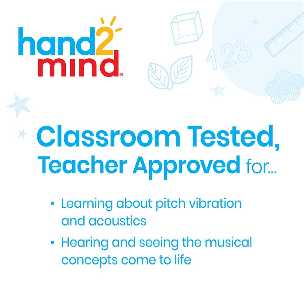 hand2mind DIY Music Maker Science Lab, Build Your Own Instrument Ocean Drum, Pan Flute, STEM Music Toy, Science of Sound Kit, Kids Creative Activities