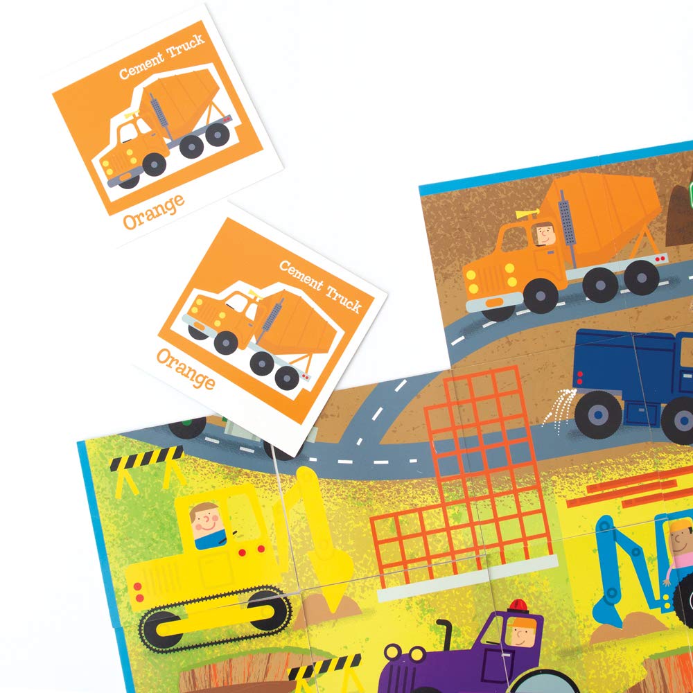 Playhouse Match it UP! Trucks Preschool Color Matching & Puzzle Card Game for Kids