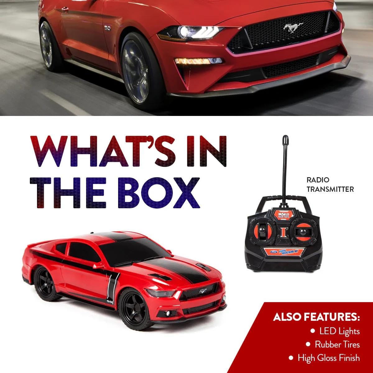 World Tech Toys 1:24 Licensed Ford Mustang RC Car