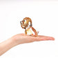 DOJOZ Crystal Dog Puppy Cute Valentines Day Sweet Gifts Figurine Collection Animal Collectible Ornament Lovely (Gold)