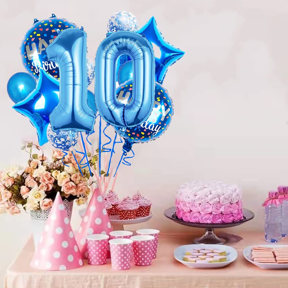 Balloons, 12 pcs Foil Balloons 11 Year Old for 11th Birthday Party Supplies Decoration? Confetti Balloon Party Balloons Birthday Party Supplies 11