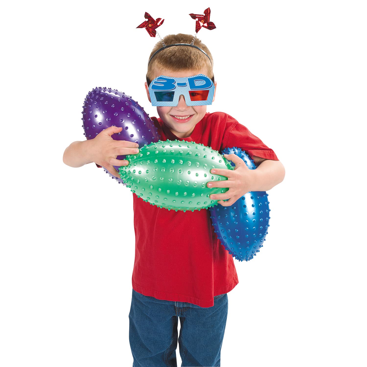 Fun Express 10" Spike Football-DEFLATED - Toys - 12 Pieces