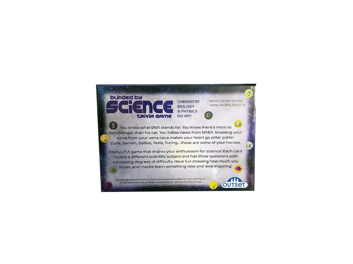 Outset Media Blinded by Science - The Trivia Card Game for Science Lovers! - for 2 or More Players Ages 14 and up