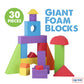 LOLO TOYS Large Building Foam Blocks for Toddlers - Giant Jumbo Big Building Blocks (30 Pieces)