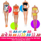 EuTengHao 78Pcs Doll Clothes and Accessories for 11.5 Inch Girl Doll and 12 Inch Boy Includes 28 Wear Clothes Shoes and Couple's Sky Wheel Surfboard