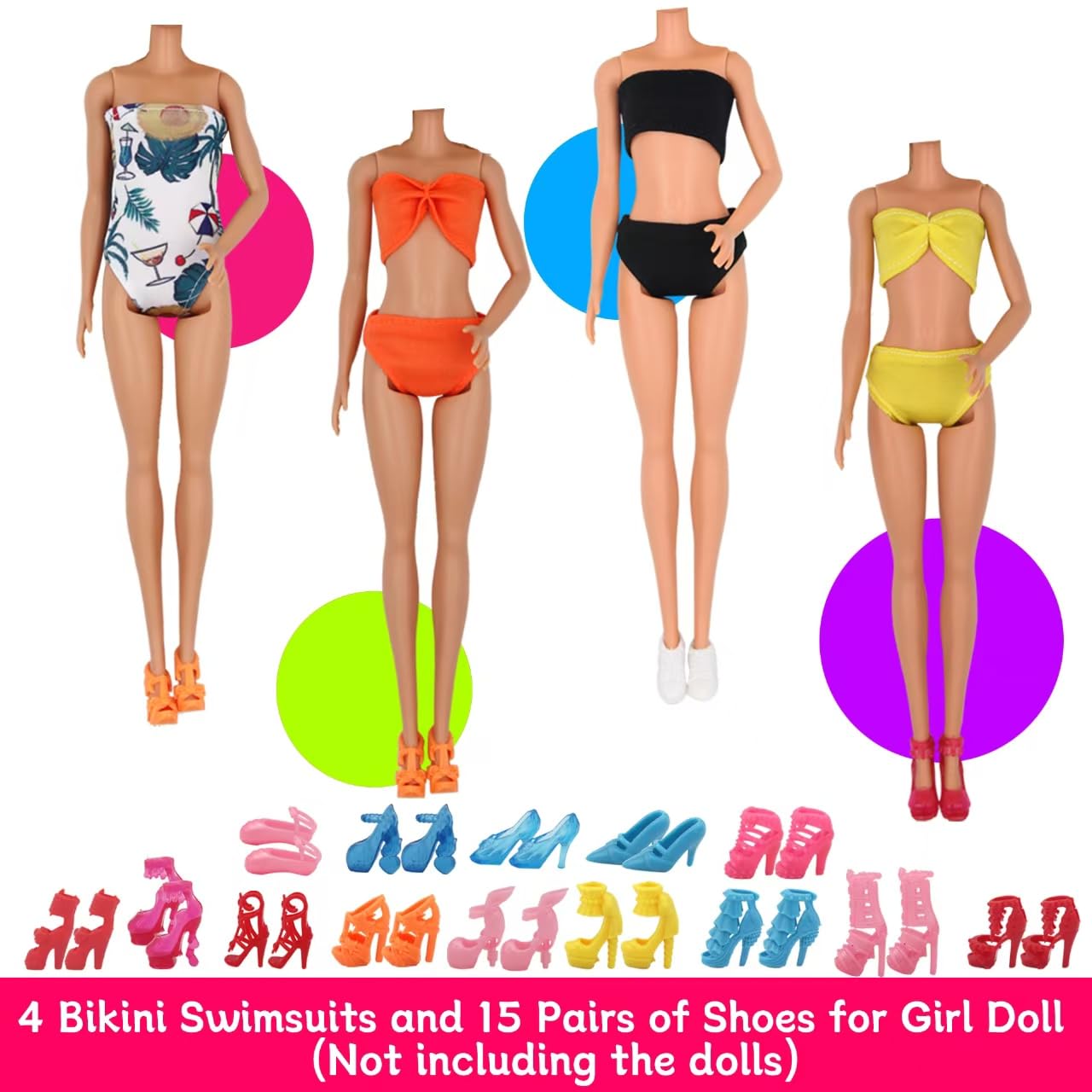 EuTengHao 78Pcs Doll Clothes and Accessories for 11.5 Inch Girl Doll and 12 Inch Boy Includes 28 Wear Clothes Shoes and Couple's Sky Wheel Surfboard