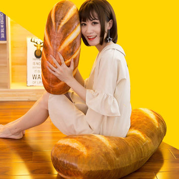 elfishgo 3D Simulation Bread Shape Pillow,Soft Butter Bread Food Plush Cushion Stuffed Toy for Home Decor 23.6"